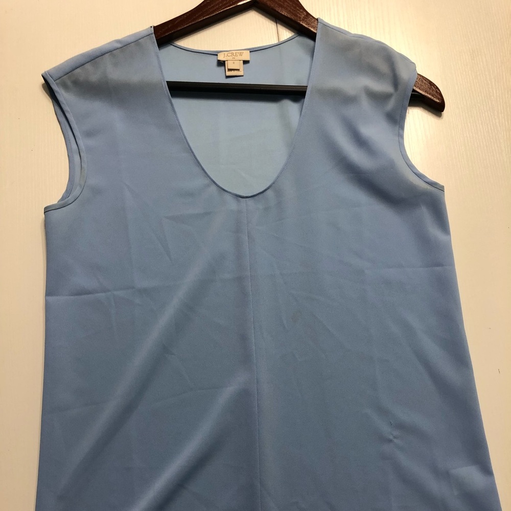 JCrew baby blue sleeveless shell/top
